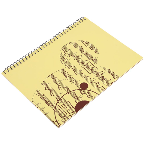 Image of Music Bumblebees Music Notebook Large 50-Sheet Music Themed Spiral Bound Notebook