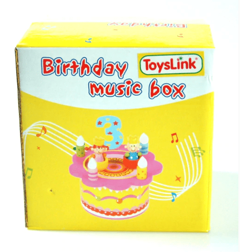 Toyslink Music Party Needs Birthday Cake Music Box with Spinning Figurines