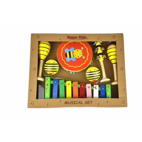 Image of Music Bumblebees Music Party Needs Bumblebees Children Musical Instrument Set - 7 Piece Set