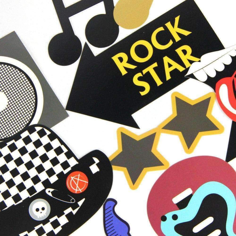 Music Bumblebees Music Party Needs Music Themed Party Photo Booth Props - Rock n Roll