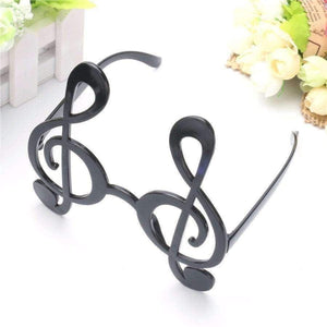 Musical Note Costume Party Glasses Black