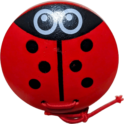 Toyslink Music Party Needs Red Ladybug Round Wooden Animal Castanet - Tiger, Frog and Bug