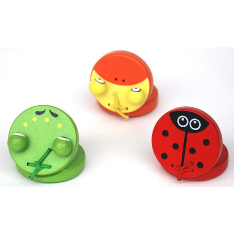 Image of Toyslink Music Party Needs Round Wooden Animal Castanet
