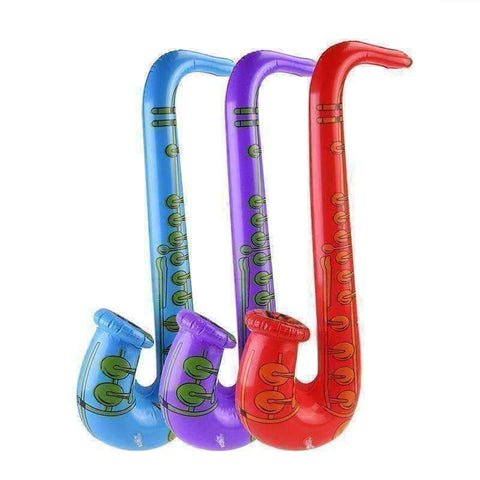 Image of Music Bumblebees Music Party Needs Saxophone Music Themed Inflatable Guitar Microphone Saxophone Balloon Music Instrument