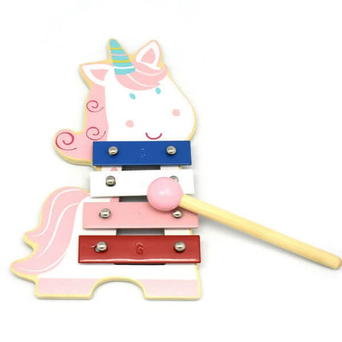 Image of Toyslink Music Party Needs Unicorn - 4 Notes Wooden Animal Xylophone - Unicorn or Owl