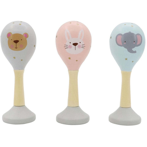 Image of Toyslink Music Party Needs Wooden Baby Animal Maraca