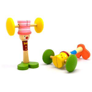 Wooden Clown Head Banger / Rattle
