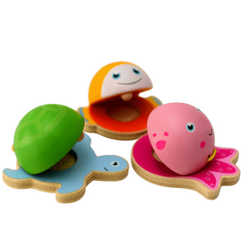 Image of Toyslink Music Party Needs Wooden Sea Animal Castanet