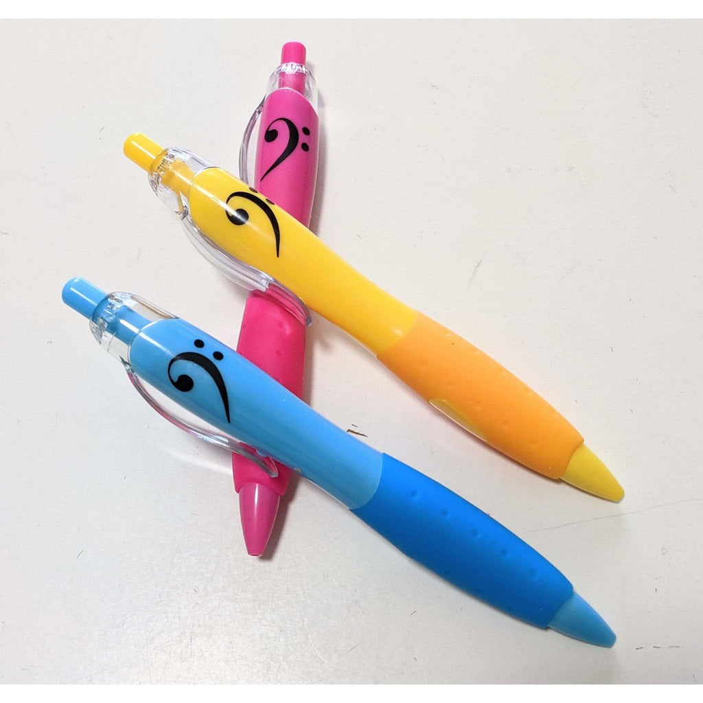 Music Bumblebees Music Pens Giant Music Themed Round Pens - Treble, Bass or Alto Clef