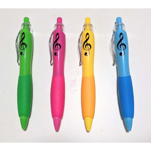 Image of Music Bumblebees Music Pens Treble Clef Giant Music Themed Round Pens - Treble, Bass or Alto Clef