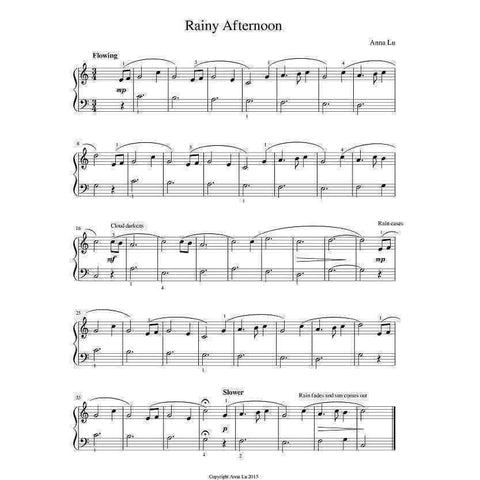Image of Music Bumblebees Music Publications,Featured Products,New Arrivals Rainy Afternoon (Piano Score - Elementary Level) Free Download