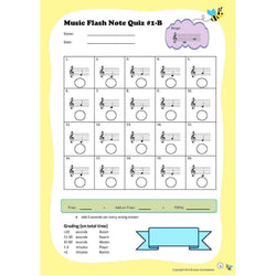 Music Bumblebees Music Publications Music Flash Note Quiz  (Digital Download)