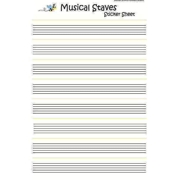 Music Bumblebees Music Publications,Products,Our Publications,For Teachers Music Bumblebees Musical Stave Stickers - Pack of 5 sheets