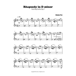 Music Bumblebees Music Publications Rhapsody in D Minor