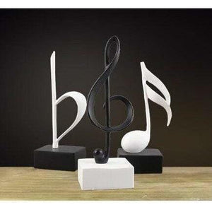 G Clef / Treble Clef Black Sculpture 20cm