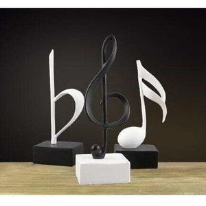 Semi Quaver Black Sculpture 17cm