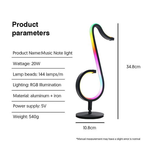Image of Music Bumblebees Music Stand Light Smart Musical Note Lamp with APP Control