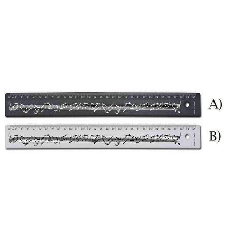 Image of Music Bumblebees Music Stationery Black 30cm Ruler (non-slip) - Music Scores