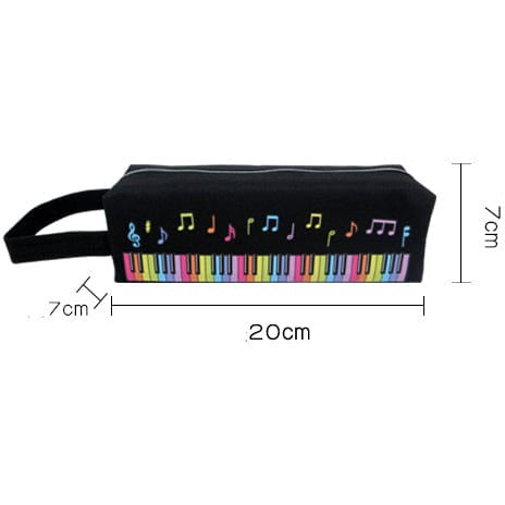 Music Bumblebees Music Stationery Colour Keyboard Canvas Soft Pencil Case