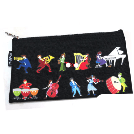 Music Bumblebees Music Stationery Colourful Musicians Black Pencil Case