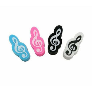 Music Bumblebees Music Stationery G Clef / Treble Clef Shaped Rubber (Eraser) Pack of 10 or 20 - Assorted Colours
