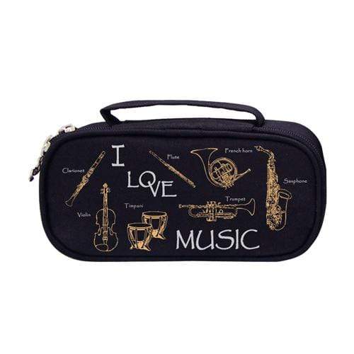 Music Bumblebees Music Stationery I Love Music Musical Instruments Pencil Case