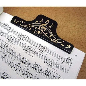 Large Clip (Cross Page) - Black Music Notes