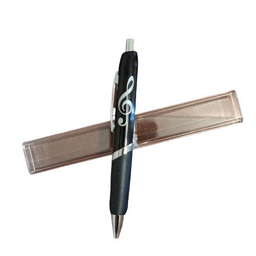 Music Bumblebees Music Stationery Music Black Ballpoint Pen with G Clefs / Treble Clefs in a Gift Box