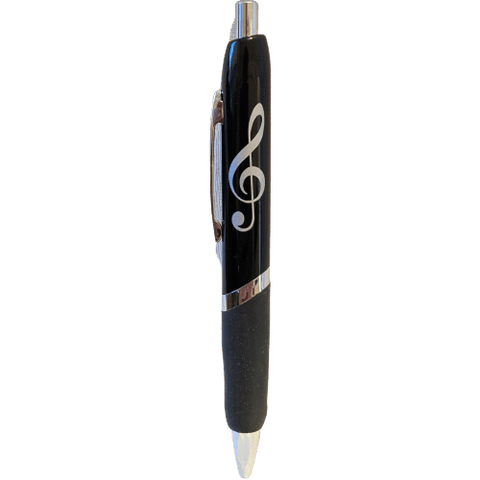 Image of Music Bumblebees Music Stationery Music Black Ballpoint Pen with G Clefs / Treble Clefs in a Gift Box