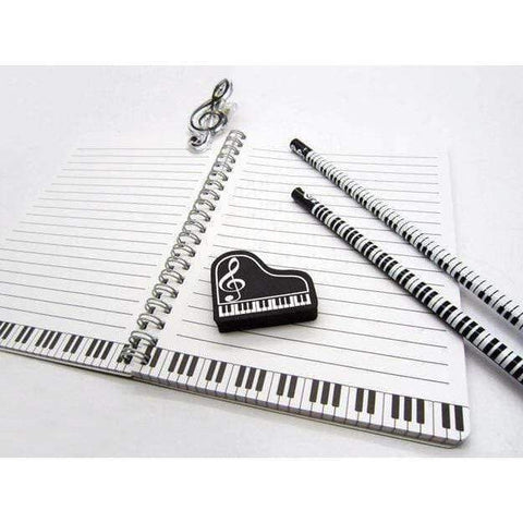 Image of Music Bumblebees Music Stationery, Music Pencil, Music Gift, Music Gift Pack, Music Stationery Pack Music Themed Stationery Notebook Set - 5-Piece Set