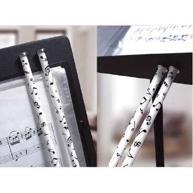 Image of Music Bumblebees Music Stationery Music Themed Pencil with Magnetic End - Black or White