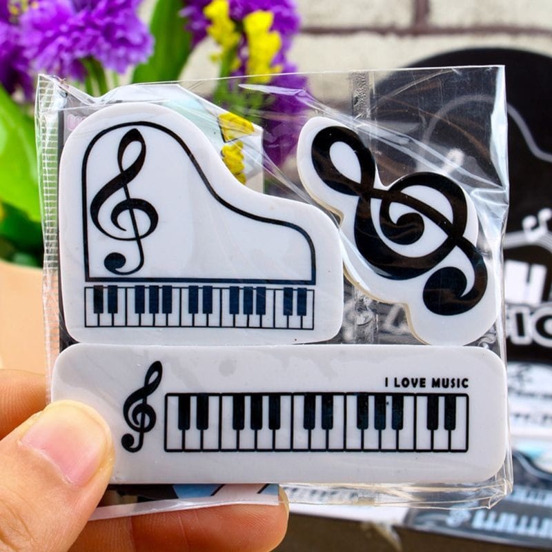Music Bumblebees Music Stationery Music Themed Piano Rubber Set - Set of 3
