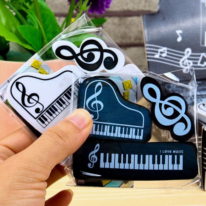 Music Bumblebees Music Stationery Music Themed Piano Rubber Set - Set of 3