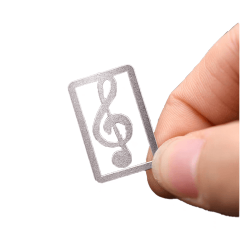 Image of Taobao Music Stationery Small Silver Metal G Clef Bookmark - Box of 30