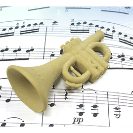 Music Bumblebees Music Stationery Trumpet Shaped Rubber / Eraser
