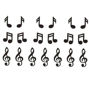 Music Notes Waterproof Temporary Tattoo Stickers
