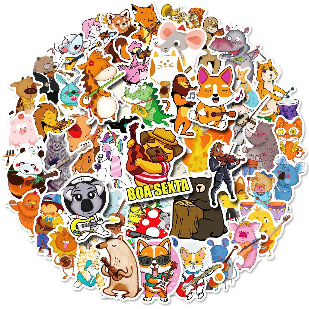 Music Bumblebees Music Stickers Music Themed Individual Stickers - Cute Animal Music Pack of 50