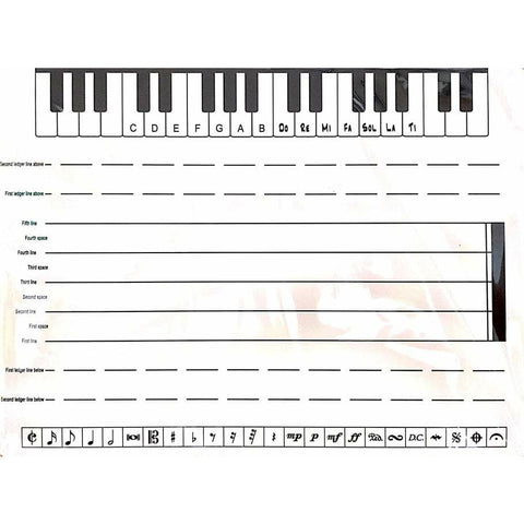 Image of Music Bumblebees Music Themed Teaching Sheet Magnetic and Erasable Music Teaching Whiteboard - Double Sided