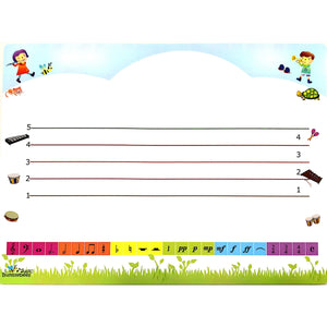 Music Bumblebees Erasable Music Teaching Sheet - Double Sided