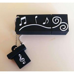 Music Themed USB Memory Stick 64Gb - Keyboard Black