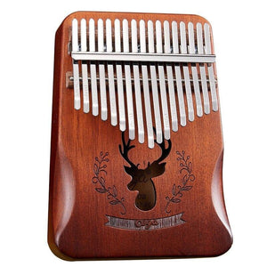 Cega 17-Key Kalimba Natural Curved with Deer Sound Hole