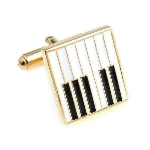 Image of Music Bumblebees Piano Music Design Cuff Links Various - Musical Note, Guitar, Drum, Saxophone, Trumpet and Piano