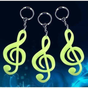 G Clef / Treble Clef Keyring / Keychain - Luminous Grow in the Dark