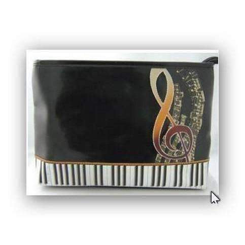 Music Bumblebees Products,Music Gifts,Mother's Day Gifts,For Her ShagWear Black Keyboard Makeup Bag