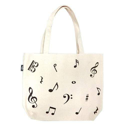Music Bumblebees Products,Music Gifts,Mother's Day Gifts,For Her White Canvas Tote Bag Music Notes Design