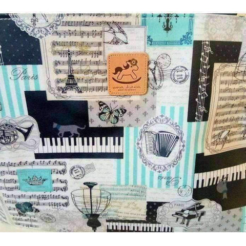 Image of Music Bumblebees Products,Music Gifts,Mother's Day Special,For Performers Blue Key Uma Hana Versatile Music Themed Horizontal A4 Shoulder Bag