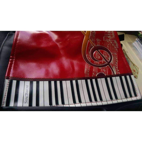 Image of vendor-unknown Products,Music Gifts,Mother's Day Special,Mother's Day Gifts,For Her ShagWear Red Keyboard Melody Cross Shoulder Bag