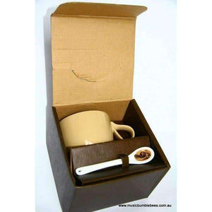 Music Themed Mug with Spoon and Quaver Handle - Coffee