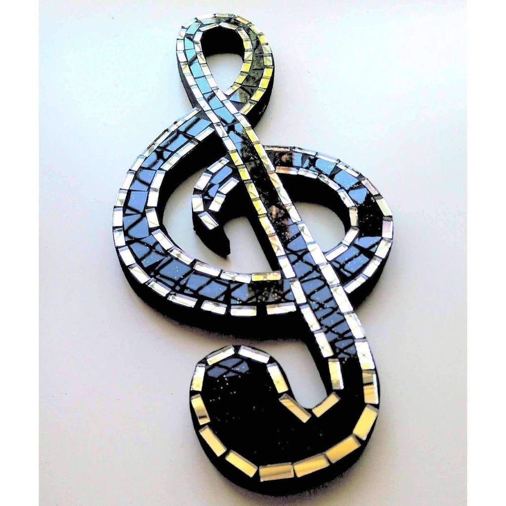 Music Bumblebees Products,Music Gifts,Mother's Day Special,New Arrivals,Mother's Day Gifts,For Teachers Mosaic Wall Art - G Clef / Treble Clef Small