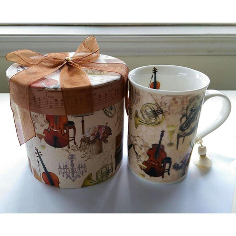Image of Music Bumblebees Products,Music Gifts,Mother's Day Special,New Arrivals,Mother's Day Gifts Music Themed Mug with Gift Box